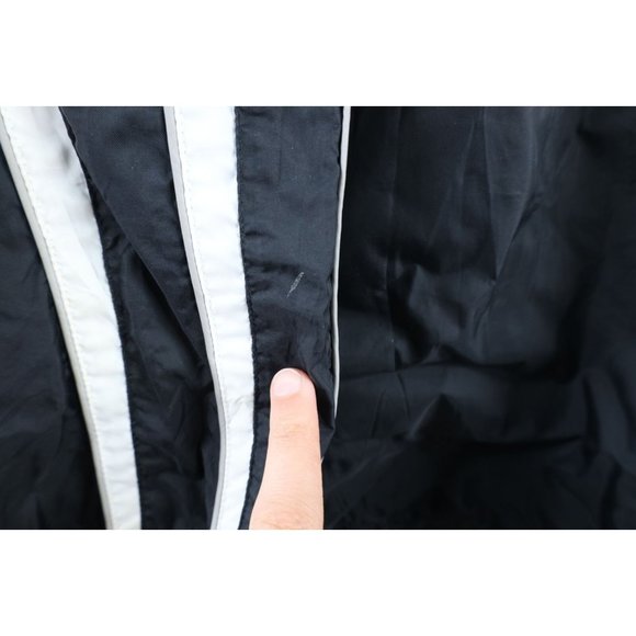 Vintage 90s Adidas Mens XL Spell Out Striped Lined Full Zip Windbreaker Jacket - Picture 9 of 12